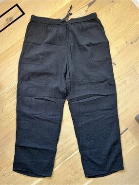 Wilfred Black Gauze Drawstring Pants